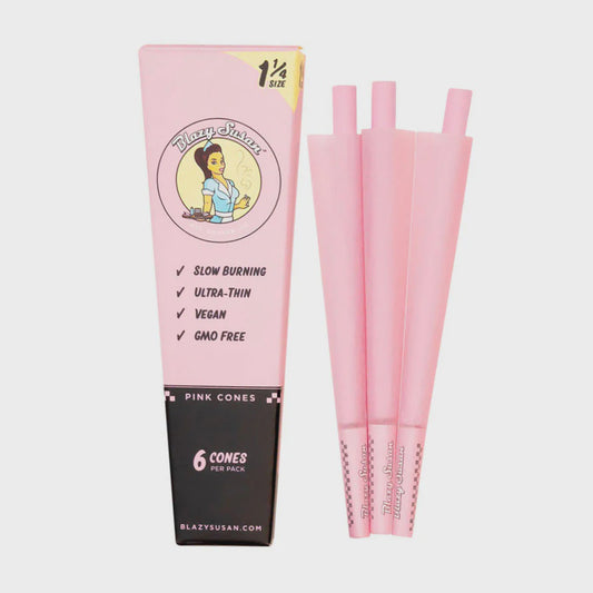 Blazy Susan 1 1/4" Size 6pk Cones Pink