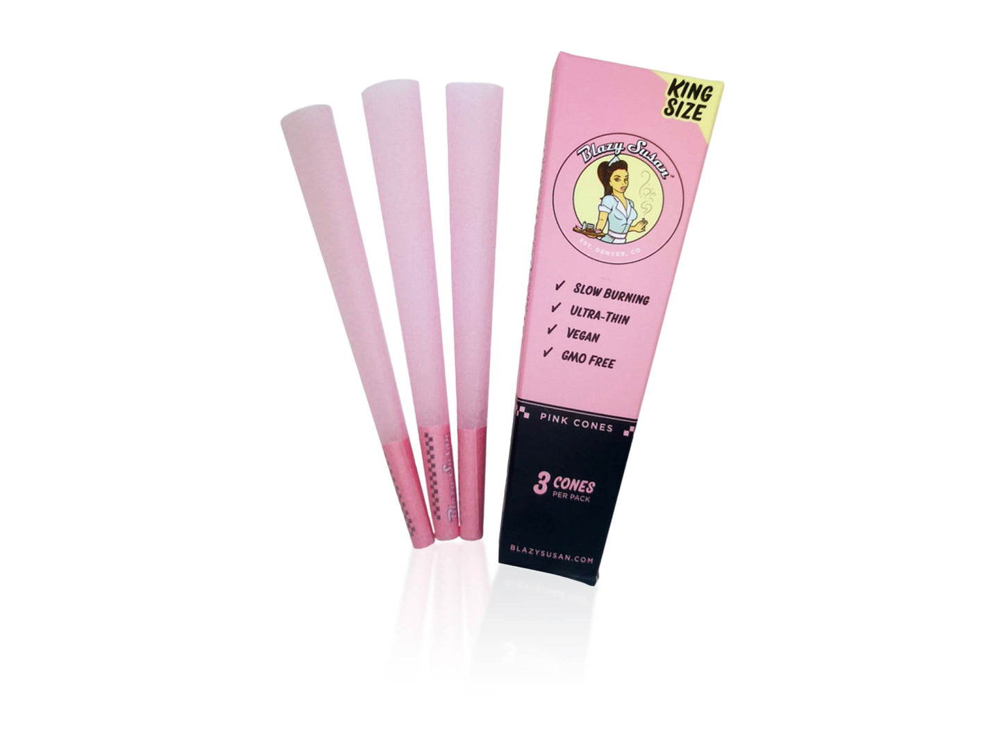 Blazy Susan King Size 3pk Cones Pink